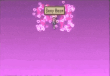 a glowing heart with the word sexy bean on it