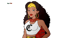 a cartoon drawing of a girl with the words super chola on the bottom right