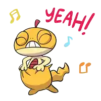 a cartoon drawing of a lizard with the words yeah written above it
