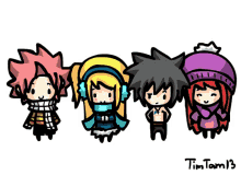 fairy tail natsu lucy gray fullbuster erza scarlet