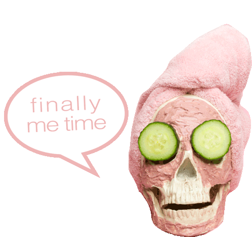 Me Time Finally Me Time Sticker - Me Time Finally Me Time Skull Stickers