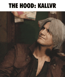 a picture of a man with gray hair and the words the hood kallvr