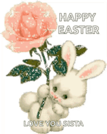 Happy Easter Easter Bunny GIF - Happy Easter Easter Bunny Sparkle GIFs