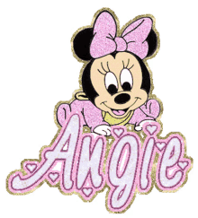 angie minnie mouse baby minnie cute glitter