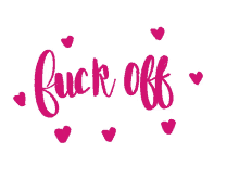 hand lettering fuck off
