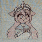 a computer screen shows a drawing of a pony with a unicorn horn .