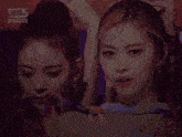 a sbs kpop inkigayo advertisement features two girls
