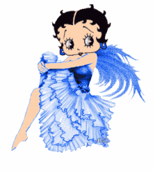 betty boop blue dress fairy dancer sweet dreams