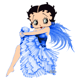 Betty Boop Blue Dress Fairy Sticker - Betty Boop Blue Dress Fairy Dancer Stickers