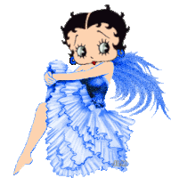 Betty Boop Blue Dress Fairy Sticker - Betty Boop Blue Dress Fairy Dancer Stickers