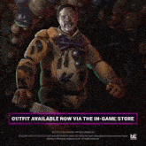 an advertisement for dead by daylight shows a cartoon character