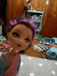 doll toy purple hair cute barbie