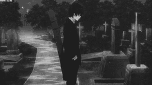 sad anime death mourn raining
