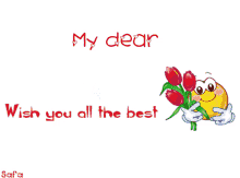 wish you my dear flowers emoji wish you all the best
