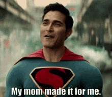 Superman Tyler Hoechlin GIF - Superman Tyler Hoechlin My Mom Made It For Me GIFs