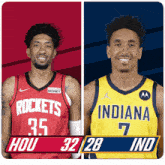 Houston Rockets (32) Vs. Indiana Pacers (28) First-second Period Break GIF - Nba Basketball Nba 2021 GIFs