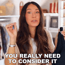 You Really Need To Consider It Shea Whitney GIF - You Really Need To Consider It Shea Whitney You Have To Ponder It GIFs