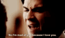 Ian Somerhalder No Im Mad At You Because I Love You GIF - Ian Somerhalder No Im Mad At You Because I Love You Vampire Diaries GIFs