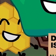a cartoon character is holding a sign that says ' dad is '