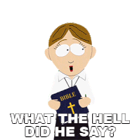 What The Hell Did He Say Missionary Girl Sticker - What The Hell Did He Say Missionary Girl South Park Stickers