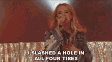 i slashed a hole in all four tires carrie underwood before he cheats song stagecoach