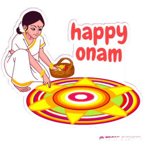 Onam Atham Sticker - Onam Atham Happh Stickers