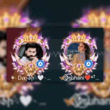 a picture of a man and a woman with the name suhani