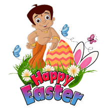 Happy Easter Chhota Bheem GIF