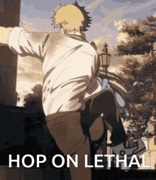 Chainsaw Man Hop On Lethal GIF