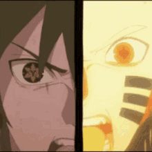 a man with a star in his eye is standing next to another man with a star in his eye .