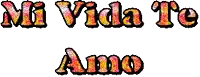 a graphic that says " mi vida te amo " in spanish