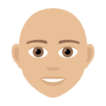 bald joypixels hairless shaved head bald headed