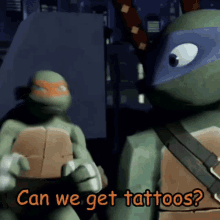Tmnt Michelangelo GIF - Tmnt Michelangelo Can We Get Tattoos GIFs