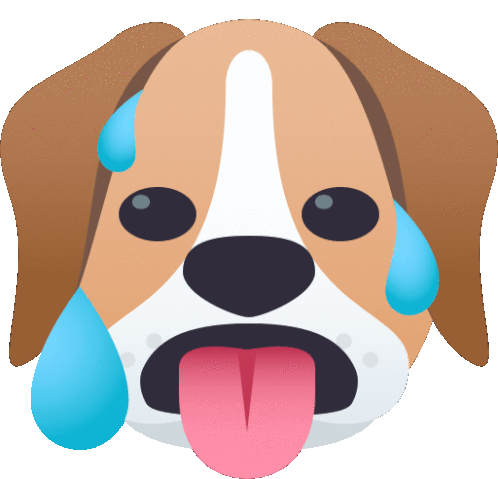 Sweating Dog Sticker - Sweating Dog Joypixels Stickers