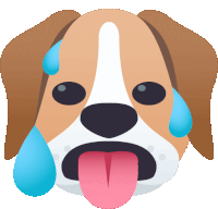 Sweating Dog Sticker - Sweating Dog Joypixels Stickers