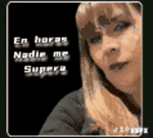a pixelated image of a woman with the words en horas nadie me supera on the bottom