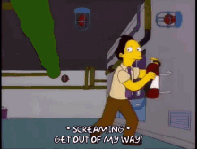 Simpsons Fire Drill Gone Awry GIF - Fire Drill Panic Screaming GIFs
