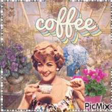 Coffe Break In The Garden Coffee GIF - Coffe Break In The Garden Coffee Vintage GIFs