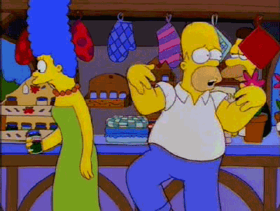 The Panic Shuffle GIF - Comedy Animated Simpsons - Discover & Share GIFs