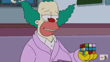 the simpsons krusty the clown cube