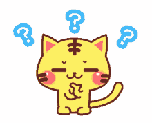 cat sticker line sticker question mark confused curious