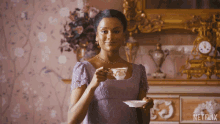Lets Have Some Tea Kate Sharma GIF - Lets Have Some Tea Kate Sharma Simone Ashley GIFs