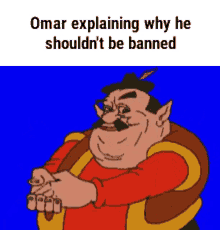 omar explaining why he shouldnt be banned