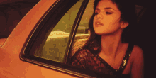 H GIF - Selena Gomez Car Staring GIFs