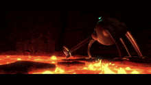 mr. incredible from the movie the incredibles stands in front of a red background