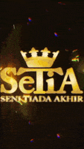 a sign that says seria on it with a crown on top