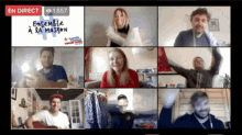 a group of people are on a video call with 1857 in the corner