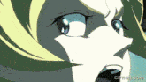 a close up of a woman 's face with gifrun.com written below her