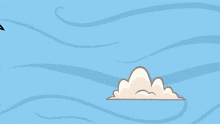 a cartoon grim reaper is flying through the air holding a scythe