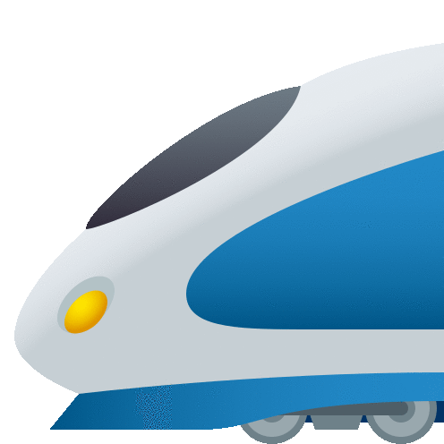 High Speed Train Travel Sticker - High Speed Train Travel Joypixels Stickers
